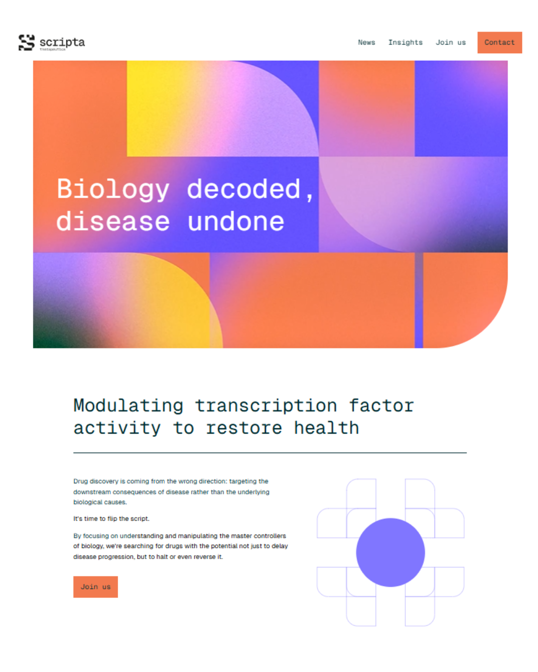 Scripta website screenshot